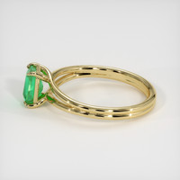 0.71 Ct. Emerald Ring, 18K Yellow Gold 4