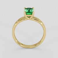1.08 Ct. Emerald Ring, 18K Yellow Gold 3