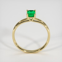 0.54 Ct. Emerald Ring, 18K Yellow Gold 3