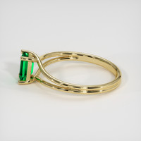 0.54 Ct. Emerald Ring, 18K Yellow Gold 4