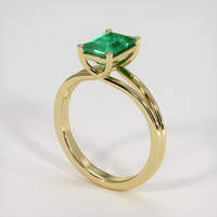 1.19 Ct. Emerald Ring, 18K Yellow Gold 2