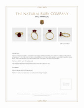 Ruby Ring 3.02 Ct. 18K Yellow Gold Appraisal