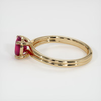 0.99 Ct. Ruby Ring, 18K Yellow Gold 4