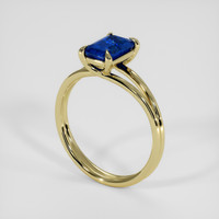 1.55 Ct. Blue Sapphire Ring, 18K Yellow Gold 2