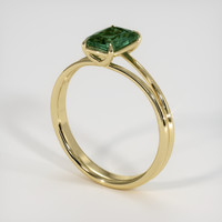 1.05 Ct. Green Sapphire Ring, 18K Yellow Gold 2