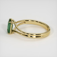 1.05 Ct. Green Sapphire Ring, 18K Yellow Gold 4