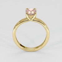 1.19 Ct. Peach Sapphire Ring, 18K Yellow Gold 3