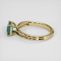 1.03 Ct. Bluish Green Sapphire Ring, 18K Yellow Gold 4