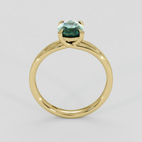 1.52 Ct. Bluish Green Sapphire Ring, 18K Yellow Gold 3
