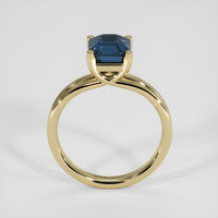 2.04 Ct. Greenish Blue Sapphire Ring, 18K Yellow Gold 3