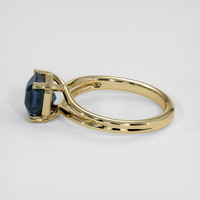 2.04 Ct. Greenish Blue Sapphire Ring, 18K Yellow Gold 4