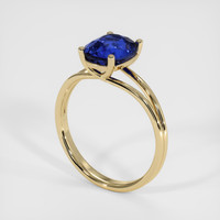 2.62 Ct. Blue Sapphire Ring, 18K Yellow Gold 2