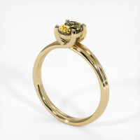 0.81 Ct. Sapphire Ring, 18K Yellow Gold 2