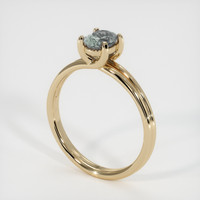 0.94 Ct. Sapphire Ring, 18K Yellow Gold 2