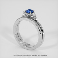 0.40 Ct. Blue Sapphire Ring, Platinum 950 2