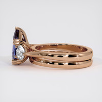2.54 Ct. Purplish Blue Sapphire Ring, 14K Rose Gold 4
