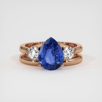 3.20 Ct. Sapphire Ring, 18K Rose Gold 1