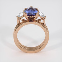 2.54 Ct. Purplish Blue Sapphire Ring, 18K Rose Gold 3