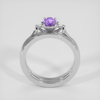 0.83 Ct. Purple Sapphire Ring, Silver 3