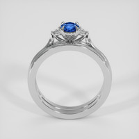 0.40 Ct. Blue Sapphire Ring, 10K White Gold 3