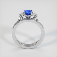 0.92 Ct. Blue Sapphire Ring, 14K White Gold 3