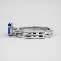 0.92 Ct. Blue Sapphire Ring, 14K White Gold 4