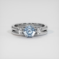 1.21 Ct. Sapphire Ring, 14K White Gold 1