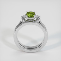 1.20 Ct. Green Sapphire Ring, 14K White Gold 3