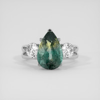 5.00 Ct. Bi Color Sapphire Ring, 14K White Gold 1