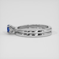 0.40 Ct. Blue Sapphire Ring, 14K White Gold 4