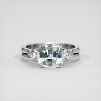 2.84 Ct. Sapphire Ring, 14K White Gold 1