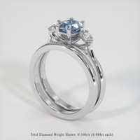 1.21 Ct. Sapphire Ring, 18K White Gold 2