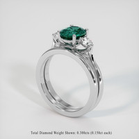 1.56 Ct. Sapphire Ring, 18K White Gold 2