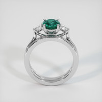 1.56 Ct. Bluish Green Sapphire Ring, 18K White Gold 3