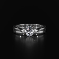 1.80 Ct. Sapphire Ring, 18K White Gold 1