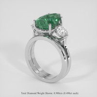 5.00 Ct. Bi Color Sapphire Ring, 18K White Gold 2