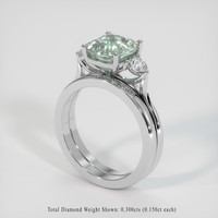 2.84 Ct. Sapphire Ring, 18K White Gold 2