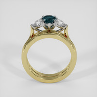 0.66 Ct. Bluish Green to Purplish Pink Alexandrite Ring, 14K White & Yellow 3