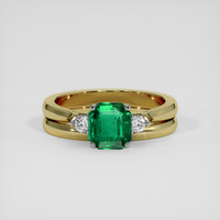 1.43 Ct. Emerald Ring, 18K White & Yellow 1