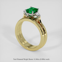 1.43 Ct. Emerald Ring, 18K White & Yellow 2