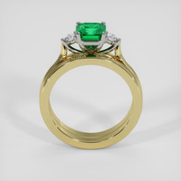 1.43 Ct. Emerald Ring, 18K White & Yellow 3