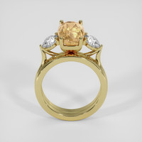 4.64 Ct. Golden Brown Hessonite Garnet Ring, 14K Yellow Gold 3