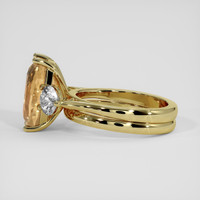 4.64 Ct. Golden Brown Hessonite Garnet Ring, 14K Yellow Gold 4