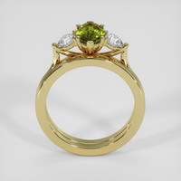 0.97 Ct. Green Sapphire Ring, 14K Yellow Gold 3
