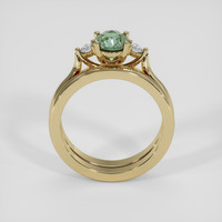 1.40 Ct. Green Sapphire Ring, 14K Yellow Gold 3