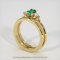 0.50 Ct. Emerald Ring, 18K Yellow Gold 2