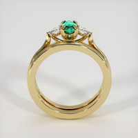 0.50 Ct. Emerald Ring, 18K Yellow Gold 3