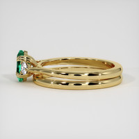 0.50 Ct. Emerald Ring, 18K Yellow Gold 4