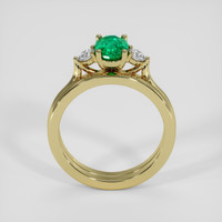 0.85 Ct. Emerald Ring, 18K Yellow Gold 3