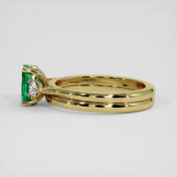 0.85 Ct. Emerald Ring, 18K Yellow Gold 4